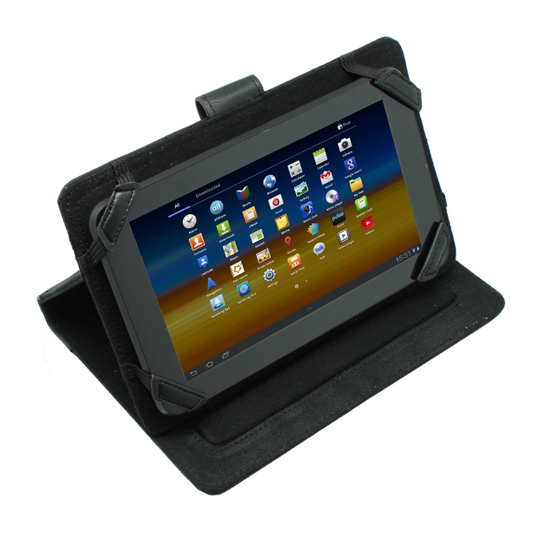 XP 276 CRNA OVITEK ETUI STOJALO DRZALO ZA TABLICNI RACUNALNIK MAGNETNO ZAPIRALO 9 INCH 2