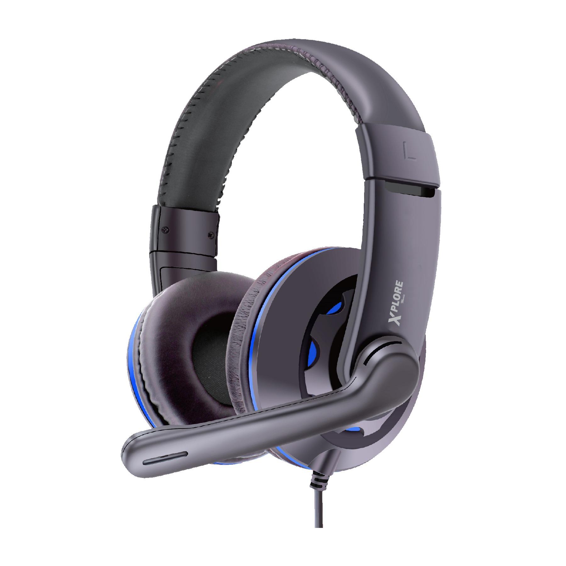Xp 5671 Modre Racunalniske Gaming Slusalke Mikrofon Play Station Audio 1.jpg