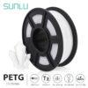 Filament za 3D tisk Sunlu PETG, bela